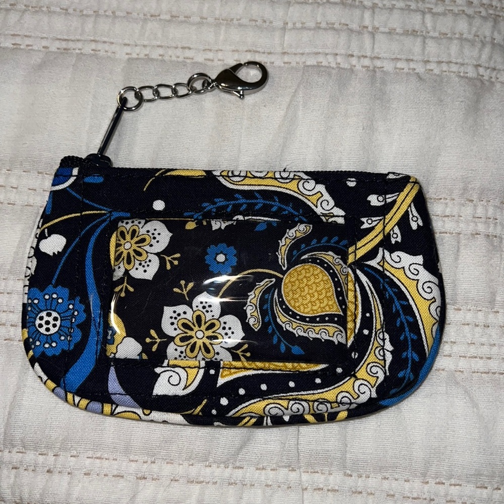 NWOT Vera Bradley zip ID Ellie Blue pattern